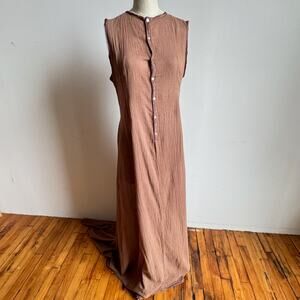 Vintage FUXTY Cotton Gauze Relaxed Fit Maxi Dress